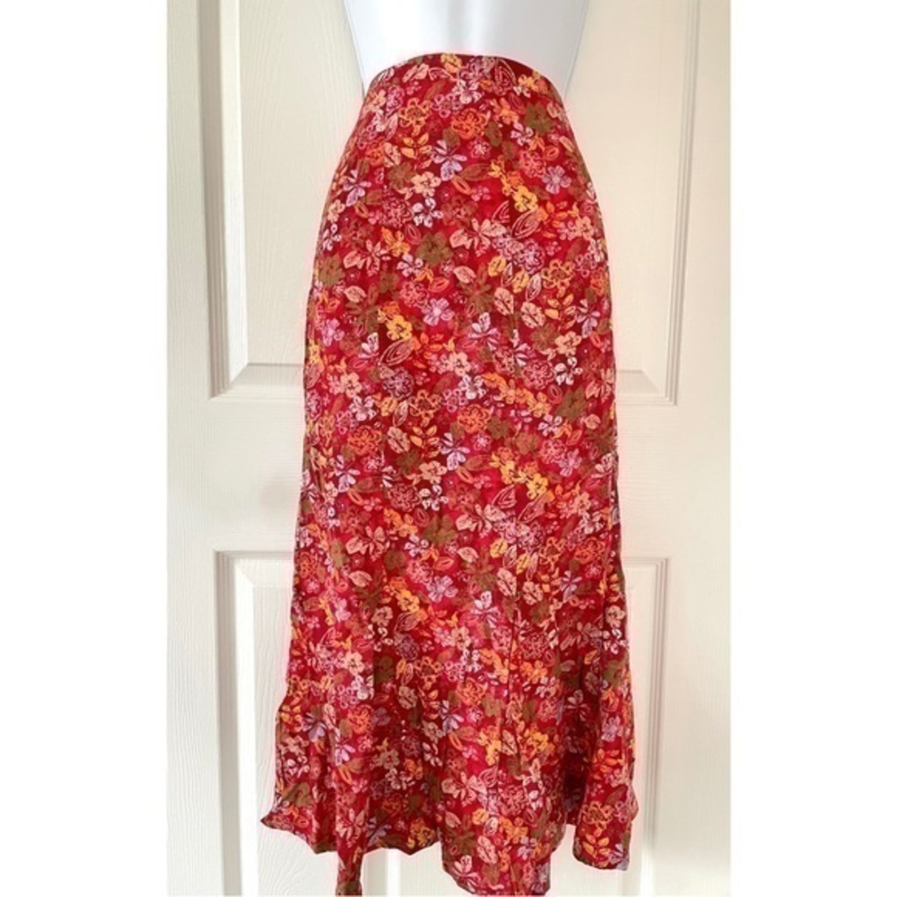 Christopher & Banks - Red Floral Skirt | Used - Good Condition